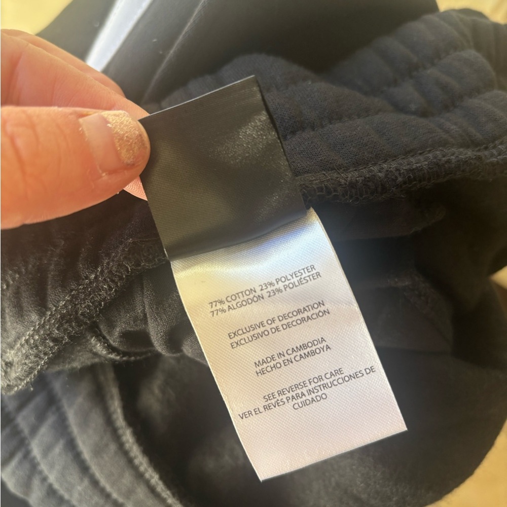 NWT Express Black Sweatpants with White Stripes Cozy Athleisure Workout Medium - Picture 5 of 5